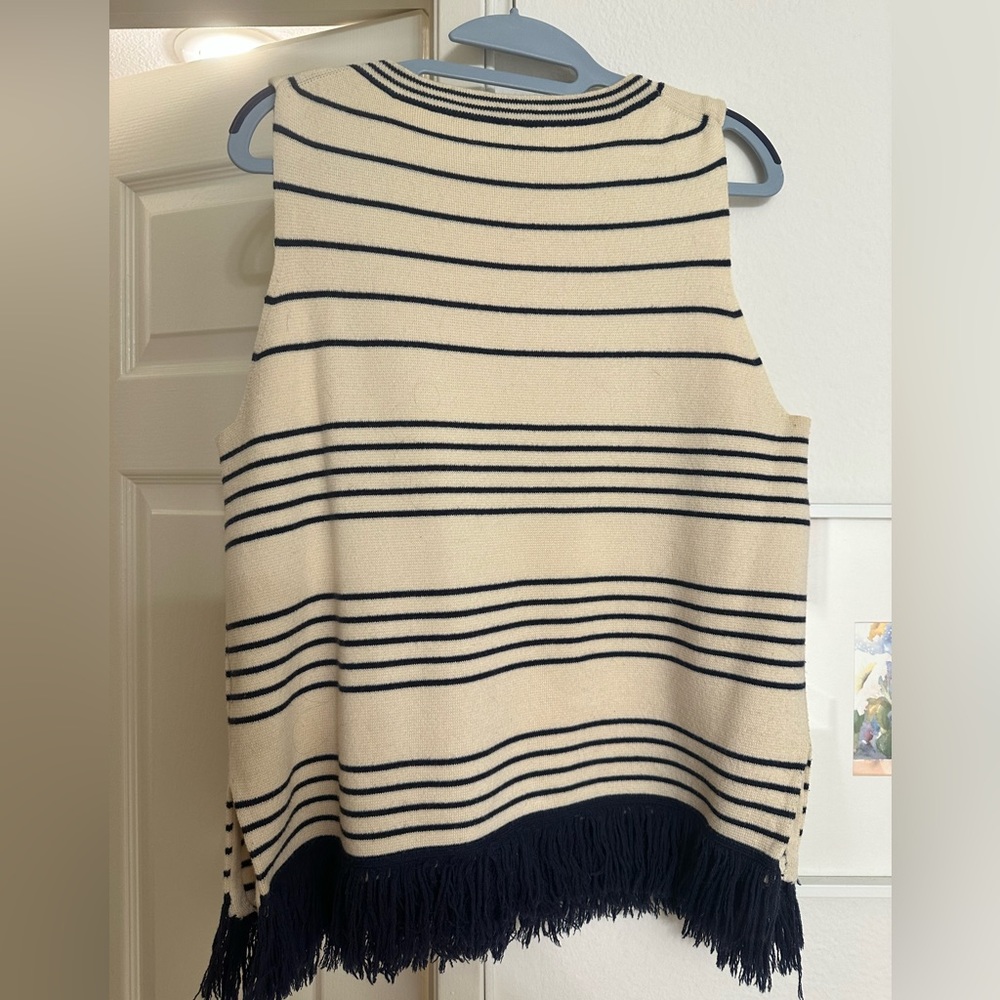 J crew sleeveless knit sweater with fringe - Picture 2 of 5